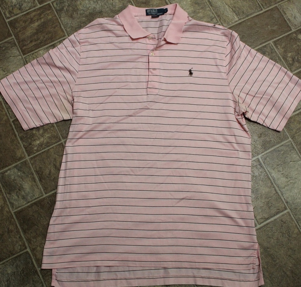 Polo Ralph Lauren Mens Polo Shirt Pink Large